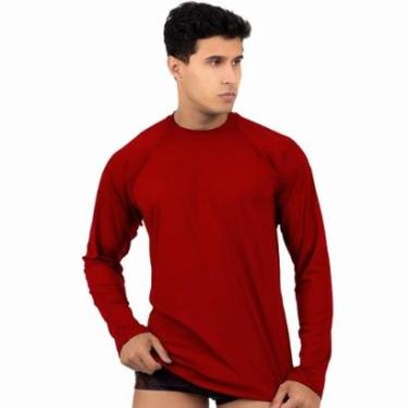 Imagem de Camisa Masculina Térmica Segunda Pele Praia Surf Proteção Uv-Masculino