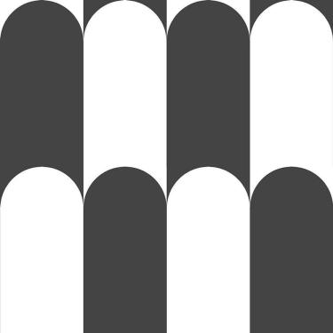 Imagem de Papel De Parede Botany House Yin Yang Preto 15559