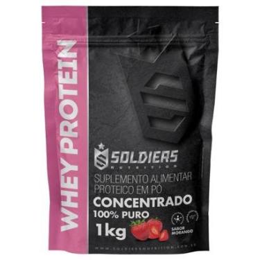 Imagem de Whey Protein Concentrado 1Kg - Morango - Importado - Soldiers Nutrition-Unissex
