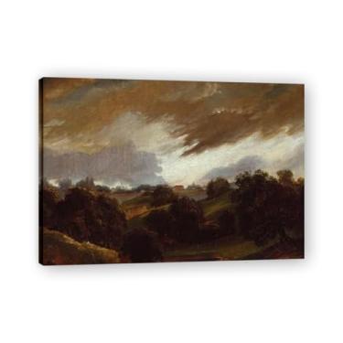 Imagem de Tela Stormy SkyJohn Constável: Cenas autênticas da natureza britânica do século XIX, arte da Royal Academy 59,9 x 84 cm emoldurada