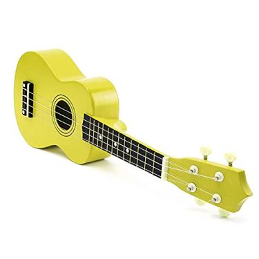 Imagem de Ukulele infantil 53 cm basswood soprano ukulele guitarra jacarandá 4 cordas ukulele baixo uke presente crianças instrumentos musicais acessórios ukelele (cor: amarelo)