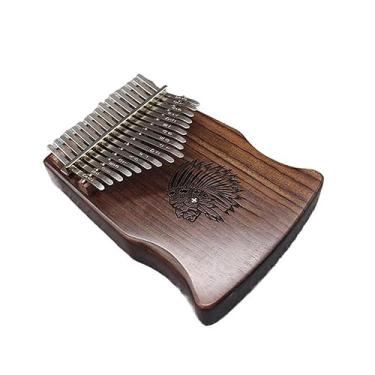 Imagem de Piano de polegar jacarandá 17 tons portátil Kalimba instrumento de piano para iniciantes