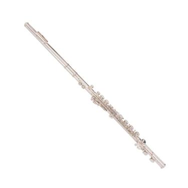 Imagem de Flauta de instrumento de flauta com 16 furos fechados, cobre branco, prata niquelada/prata C, chave 17 furos (A)