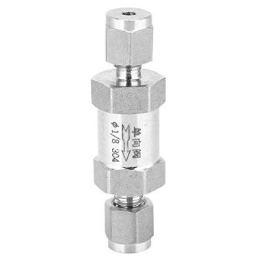 Imagem de Válvula de retenção de aço inoxidável, rosca fêmea bspp, válvula unidirecional para conexão de tubulação de gás, óleo de água, material durável 304, resistência de alta pressão (304 1/8")