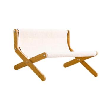 Imagem de IEUDNS Cama Elevada para Gatos, Rede de Descanso, Cadeira para Arranhar, Berço para Pets, Fibra Sintética