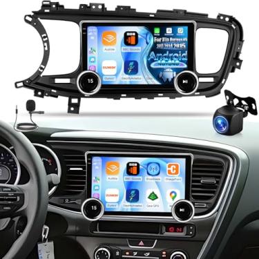 Imagem de [4G + 64G] Rádio automotivo Volxcereo para Kia Optima K5 2013 2014 2015, 10,1 polegadas Android Touchscreen estéreo com Carplay/Android Auto, GPS, WiFi, Bluetooth 5.4, SWC, FM/RDS, botão de exibição