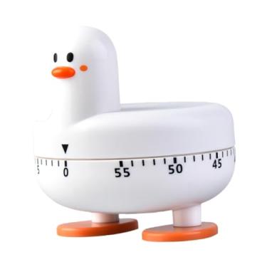 Imagem de IEUDNS Temporizador mecânico de cozinha para fritar, ideal para tarefas domésticas, Branco