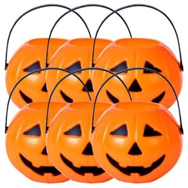 Imagem de Mini Balde Abóbora Halloween 7cm Diâmetro contendo 6 unidades - Popper