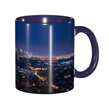 Imagem de Zeraoke Los Angeles Skyline Print Canecas de café criativas, personalizadas, presente para família, tamanho 325 ml, unissex
