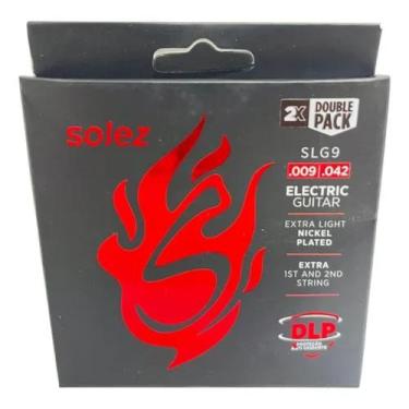 Imagem de Encordoamento guitarra dlp slg9 DOUBLE PACK - Solez