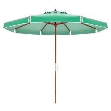 Imagem de Ombrelone Positano Bagum Madeira 3,00 Metros Diâmetro Verde 300803 BEL