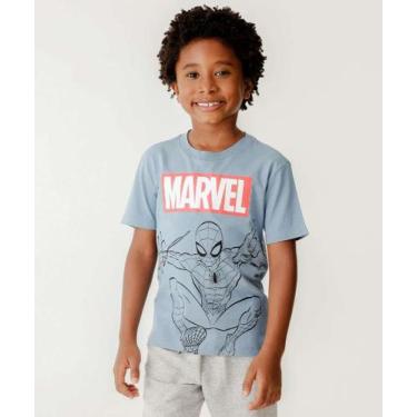 Imagem de Camiseta Infantil Homem Aranha Marvel Tam 4 a 10-41138, Azul, 8