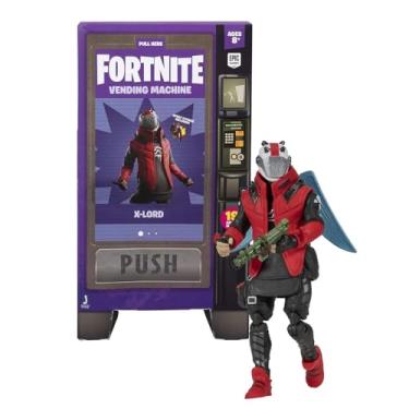 Imagem de Fortnite Vending Machine, Features 4 Inch X-Lord Action Figure, Includes 9 Weapons, 4 Back Bling, and 4 Building Material Pieces