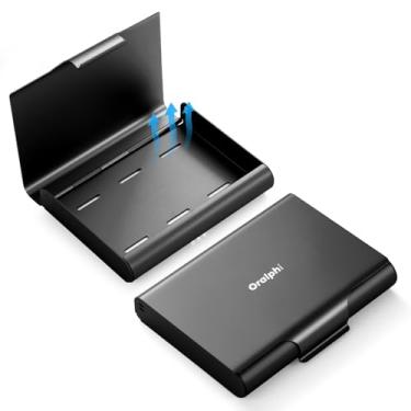 Imagem de Oralphi Capa retentora de alumínio para alinhadores Invisalign, estojo de proteção bucal parcial suporte de recipiente de retentor de dentadura com orifícios de ventilação, estojo alinhador