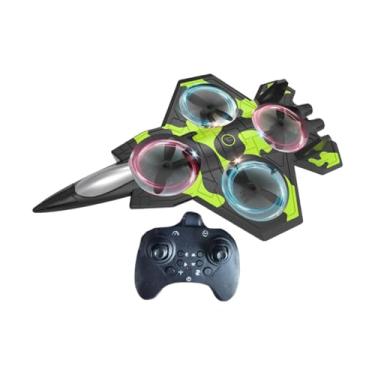Imagem de Milageto Avião de controle remoto RC, modelo de avião de para meninos, crianças e adultos, Preto E Verde