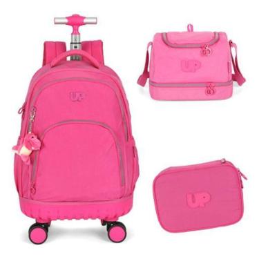 Imagem de Kit Mochila Com Rodinhas Duplas 360 Crinkle Tactel Up4You