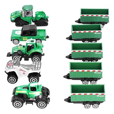 Imagem de TOPINCN 1:60 Conjunto de Modelo de Trator Infantil, Brinquedo de Veículo de Liga de Alta Simulação Com Função Deslizante, Brinquedo de Carro de Metal para Meninos e Crianças