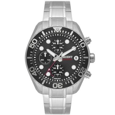 Imagem de Orient Relógio Solartech Cronógrafo Masculino, Mostrador Preto, Pulseira em Aço Inoxidável, Resistente à Água, MBSSC300 P1SX