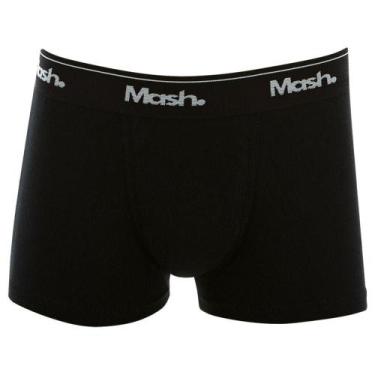 Imagem de Cueca Boxer Mash Infantil Lisa Algodão Elástico, Preto, P