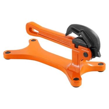 Imagem de Whtkoph Abraçadeira de Alumínio para Tubos, Manual, Portátil, Multifuncional, Prática, com Travamento Automático E Ajuste Automático, Laranja, Tamanho real