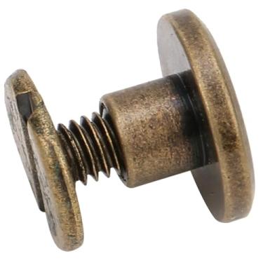 Imagem de Generic Rebites de Prego Com Parafuso de Latão 6,5 Mm Fixador Anticorrosão para Artesanato de Couro DIY 50 Conjuntos para Bolsas, Sapatos, Chapéus, Cintos Ouro/prata/cor de Arma/bronze (cobre 4)
