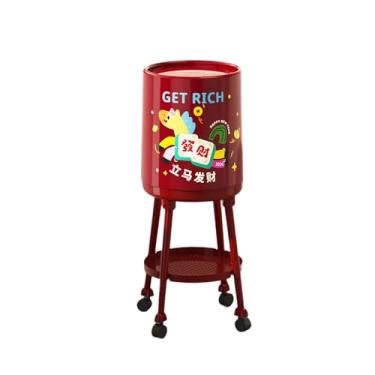 Imagem de Bothyi Lixeira alta com rodas, estilo minimalista retrô, ideal para sala de estar, escritório e banheiro, Rico