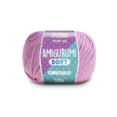 Imagem de Fio Amigurumi Soft Círculo 150m Acrílico Algodão Macio Crochê Tricô Artesanato Versátil (3526 - ROSA-CANDY)