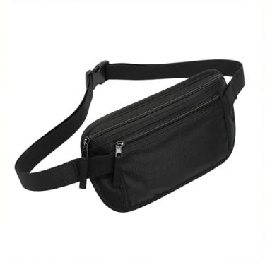 Imagem de Pochete Doleira Discreta para Viagem e Dia a Dia Leve Oculta Cinto Porta Valores Dinheiro Passaporte Celular Nylon Leve com Alça Ajustável