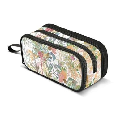 Imagem de Estojo de lápis com zíper, bolsa para lápis de aquarela, floral, primavera, armazenamento, adolescentes, meninas, canetas, meninos, professores, escritório, faculdade, material escolar
