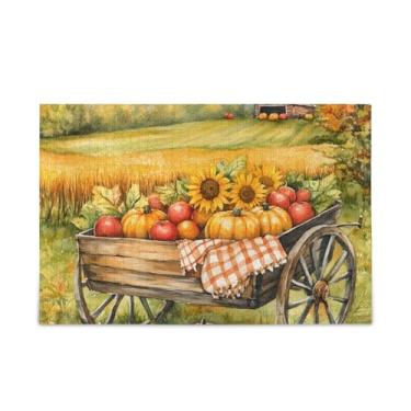 Imagem de Quebra-cabeça de 1000 peças com carrinho de colheita verde, papel e composto de madeira para homens com bolsa de armazenamento