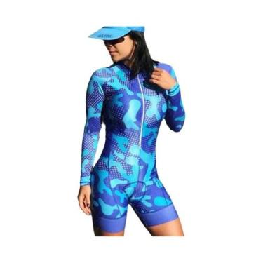 Imagem de Macacão Feminino De Ciclismo Brasileiro De Manga Comprida KAFITTA Para