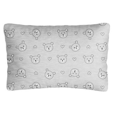 Imagem de Fronha para Bebê Malha Estampada 28 cm x 40 cm Bublim, Ursos