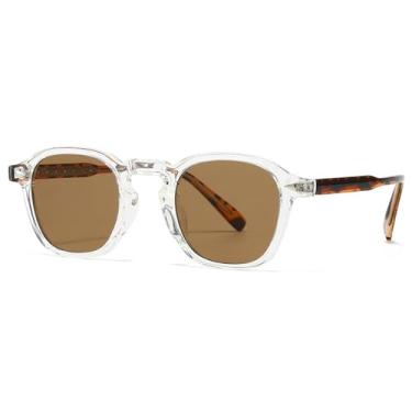 Imagem de Óculos de Sol UV400 - Rivets Black Tea Gradient Punk para Homens e Mulheres, Esportes ao Ar Livre, Corrida e Ciclismo, C3 Transparente