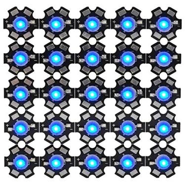 Imagem de Aramox Contas de LED de Alta Potência, Chips de Diodo Emissor Brilhante de 3W Com Base de Alumínio, para Luminárias DIY, Luzes LED Arquitetônicas Decorativas de Teto de (445-450NM)