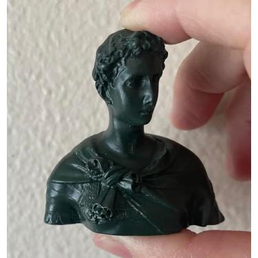 Imagem de Air-Ads Supplies Escultura em miniatura de escultura de Saint George Busto de Sanctus Georgius, 7 cm, verde