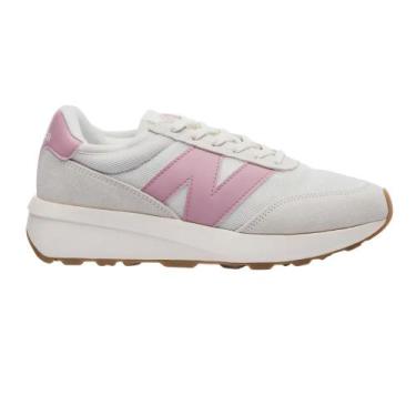 Imagem de Tenis new balance 370v1 unissex, Branco, Rosa, 39