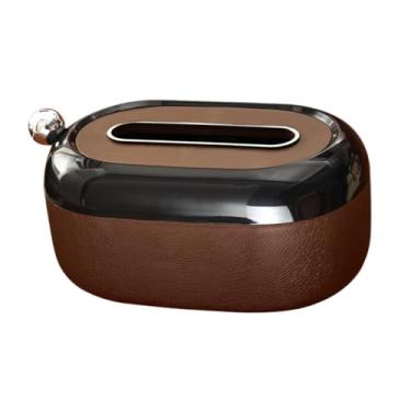 Imagem de SiaBiced Porta-lenços de papel com capa, acessório para banheiro, dispensador de guardanapos, ideal para sala de estar, quarto, mesa de cabeceira e cômoda.