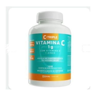 Imagem de Vitamina C 1g+Vit D 400UI+Zinco 10mg 100 comprimidos C-Triple - Divina