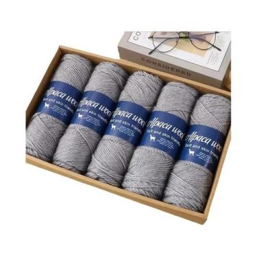 Imagem de Fio De Lã De Alpaca Quente E Elegante 500g Grosso Para Suéteres, Corta