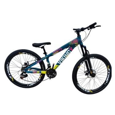 Imagem de Bicicleta 26 VikingX T25 21v Freio Hidraulico Freeride Pneu Aro 26 Balão Preto-Unissex