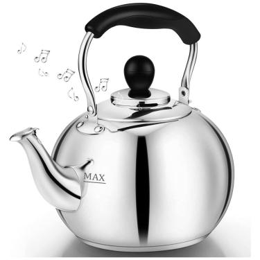 Imagem de Chaleira de Chá 2.5L com Apito, Aço Inoxidável, DCLOBTOP DCL A01, Prateado