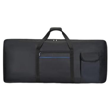 Imagem de KiBcsLic Bolsa para teclado de 61 teclas, portátil, em tecido Oxford com zíper suave, e ideal para guardar pianos elétricos, Grande