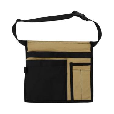 Imagem de ShengQuanHao Cinto de Ferramentas, Bolsa para Ferramentas de Jardim, Pochete com Vários Bolsos, Bolsa Organizadora Ajustável, Cinto de Trabalho para Operá, Cáqui, Tamanho real