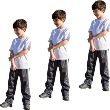 Imagem de Kit 3 Calças Masculina Infantil Tactel Agasalho Inverno 271 - FR, 3 ch