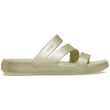 Imagem de Sandália Crocs Getaway Metallic Strappy Sandal Champagne Metallic-Feminino