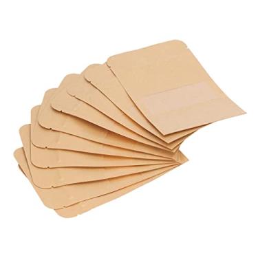 Imagem de Naroote Saco de Papel Kraft Resealable Levanta-se Saco Zip à Prova de Vazamento para Armazenamento de café de Alimentos, 200 Pces 9x14cm Com Janela