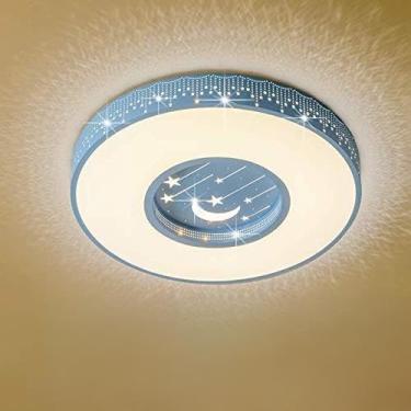 Imagem de Luminária de teto LED ultrafina de 5 cm, dimerizável, criativa, para quarto infantil, quarto de menina e menino, sala de estar, luminária de teto romântica com desenho animado simples, luz t
