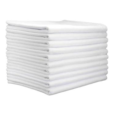 Imagem de Kit 10 Panos de Chão Branco Ditap Mix Grosso 45x70cm Saco Duplo Reforçado Ideal para Limpeza Pesada