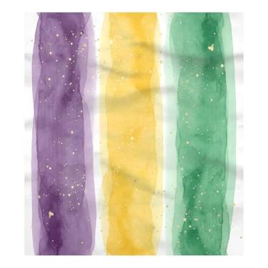 Imagem de Blueangle Mardi Gras Capa de ímã de lava-louças abstrata aquarela, decoração da capa frontal da máquina de lavar louça, adesivos de eletrodomésticos, adesivos de eletrodomésticos, 58 cm C x 66 cm