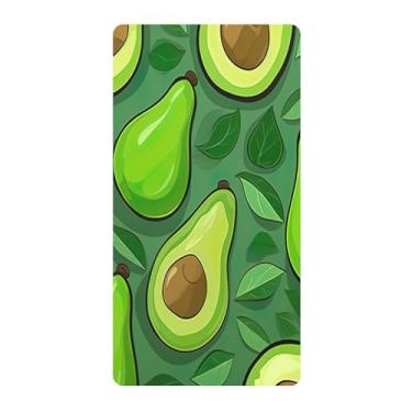 Imagem de Blueangle Lençol de berço padrão para berço infantil - Lençóis de algodão macio e respirável com pequenas fatias de abacate (789)